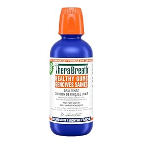 Therabreath Healthy Gums Rinçage oral – Menthe propre | Huile de zinc et d&#39;arbre à thé pour neutraliser les bactéries et