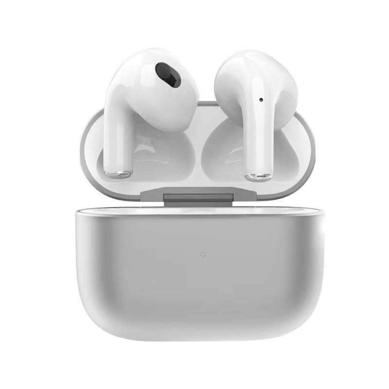 Wireless Earbuds Bluetooth 5.1 TWS Earphones Full Touch Control Headphones Built-in Microphone Immersive Sound Quality Ensure Fast Stable & Connection Smart LED Headset Sports Bud (White)