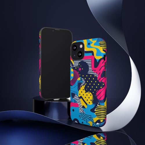 Coque iPhone 13 antichoc rigide design géométrique jaune - 2
