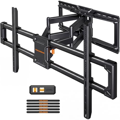 Perlegear Extra Große TV Wandhalterung für 55–120 Zoll TVs bis 100 kg | 20 % dickerer Hochleistungsstahl, vormontierte TV Halterung, werkzeugloses Neigen, max. VESA 900 x 600 mm