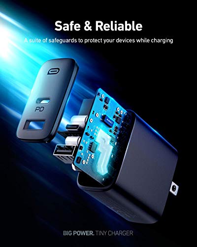[Upgraded] USB C Charger, AUKEY Swift 32W 2-Port Fast Charger for iPhone 12/12 Mini/12 Pro Max, USB C Wall Charger with Foldable Plug, PD Charger for iPhone 11 Pro Max, iPad Pro, AirPods Pro - Thumbnail 2