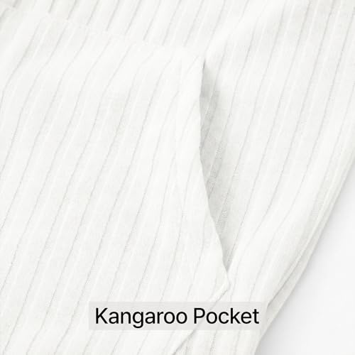 Image of GIVON Women's Lightweight Zip Up Hoodie Brushed Knit Stretchy Fabric Long Sleeve Thin Jackets with Kangaroo Pocket