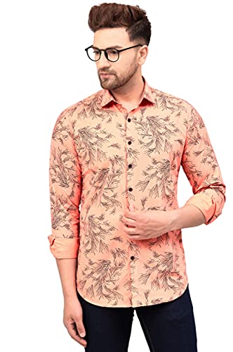 Le Mec Men’s Regular Fit Cotton Blend Printed Casual Shirt | Men’s Shirt