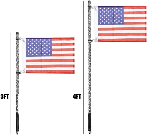 Lumières de Fouet à LED Drapeau d'Antenne RVB Éclairage de Chasse 4FT - 7