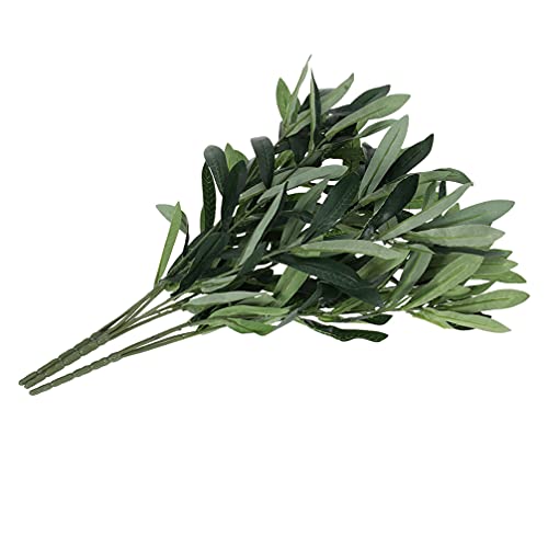 Vanzack Artificial Olive Branch For Vases Fake Olive Tree Branch Fake Plant Flower Arrangement Supplies For Tall Vase Filler Wedding Party Decor 1 Branch #TOP14