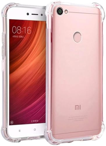 Image of BOXXO Flexible Back Cover for Mi Redmi Y1 | Back Cover Transparent Clear Shockproof Case Four Corner Protection | Slim Protective Mobile Phone Cover for Mi Redmi Y1