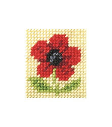 Orchidea ORC.9712 | Zweigart Canvas Poppy Beginners Tapestry Mini-Kit 11 x 23cm