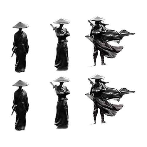 amleso 車用オーナメント 3cm ダッシュボードフィギュア 6個セット オフィスデスク用