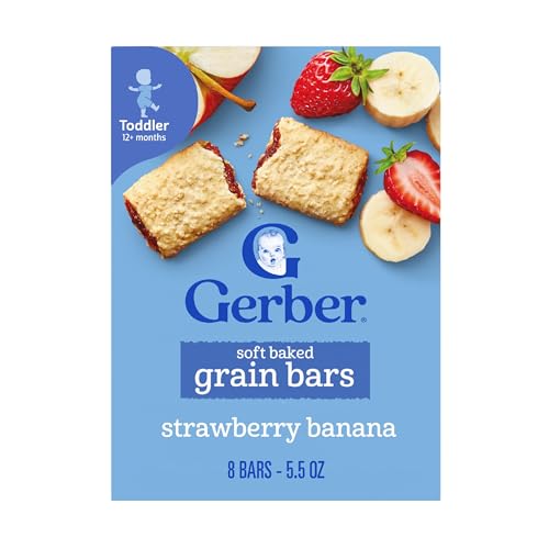 Gerber Soft Baked Grain Bars, Strawberry Banana, Toddler Snacks