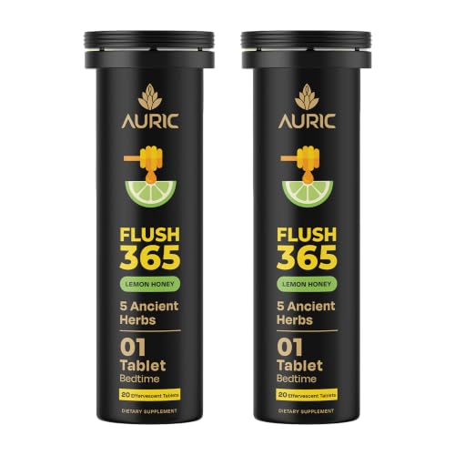 Auric FLUSH 365 Effervescent Tab | Refreshing Fizzy Drink | 40 Tabs