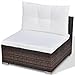 vidaXL Conjunto de Muebles de Jardín 5 Piezas Ratán Sintético Marrón Juego...