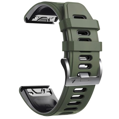 NotoCity Compatible with Fenix 6 Pro Watch Band for Fenix 6/Fenix 5/Fenix 5 Plus/Fenix 7/Forerunner 935/Forerunner 945/Approach S60/Quatix 5 (Army Green/Black)