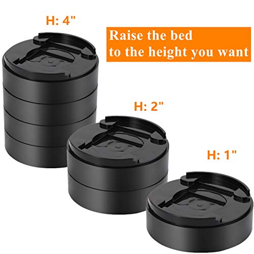 Yopay 8 Pack Adjustable Bed Risers, Stackable Round Heavy Duty Furniture Risers, Lifts Height 1", 2", Or 3", Protect Floors And Surfaces #TOP2