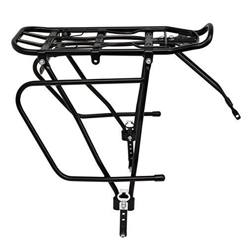 Lumintrail Bicycle Rack Rear Frame Mounted for Disc Brake Bikes Height Adjustable Commuter