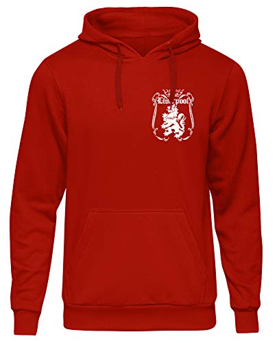 Uglyshirt89 Liverpool Kapuzenpullover | England Pullover Stadt Sport Fußball City Hoodie Herren | M1 FB Rot (XL)