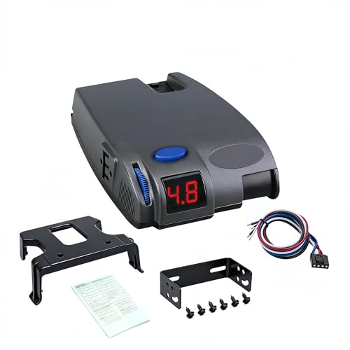 cermep auto Universal Proportional Trailer Brake Controller Replace for Tekonsha 90160 Primus IQ for Trailers with 1-3 Axles | Fits for Ford GM Chevy Dodge RAM Toyota Jeep | LED Display Reverse Mode