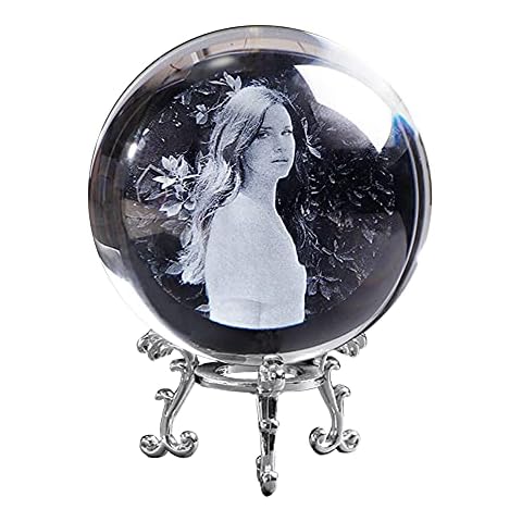 Personalised Custom Laser Engraving Photos K9 Clear Glass Crystal Ball 3D Night Light Crystal Ball Engraved Photo LED Lamps Customized Image Sphere Globe Home Decor Gift Cover