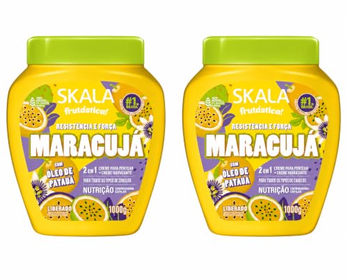 SKALA Maracuja Passion Fruit - Vegan, Cruelty-Free, Silicone, Sulfate & Paraben Free - Brazilian Moisturizing & Nourishing Formula for Curls 2 Pack (1000g each)