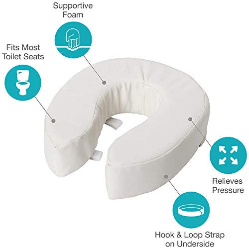 Briggs Healthcare Vinyl Cushion Toilet Seat, 4"
