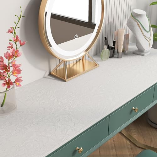 Papier peint blanc texturé 60cmx400cm pour mur et plan de travail