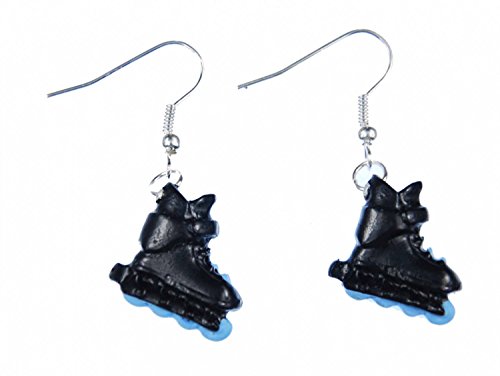 Miniblings Inlineskates Ohrringe Rollerskates Skates Rollschuhe Skater schw...