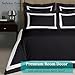 Saferay Green Hotel Luxury 3pc Two Tone Duvet Cover Set-850 Thread Count 100% Organic Cotton Premium Bedding Collection California King Size 102 x 96 Inches Machine Washable (White & Black)