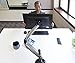 Ergotech Single Freedom Arm, Includes Single Aluminum Articulating Arm, 8.4-17.8 lbs. Weight Capacity, Suitable for Monitors up to 27 inches, VESA Compatible 75×75, 100×100, Metal Gray (FDM-PC-G01)