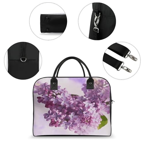 Maletín Ligero para Laptop con Flores Lilas Unisex miniatura 6