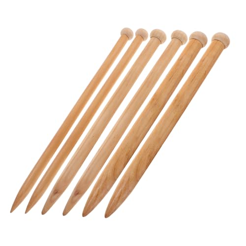 Aiguilles à Tricoter Bois Débutants SHINEOFI : Matériel Travaux Manuels DIY