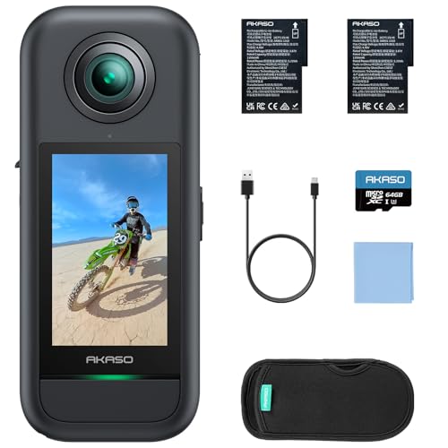 AKASO 360 Weatherproof 360° Action Camera - 5.7K 360 Video with 1/2' 48MP...