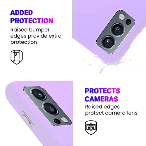 Image of LIRAMARK Liquid Silicone Soft Back Cover Case for OnePlus Nord 2 5G (Purple)