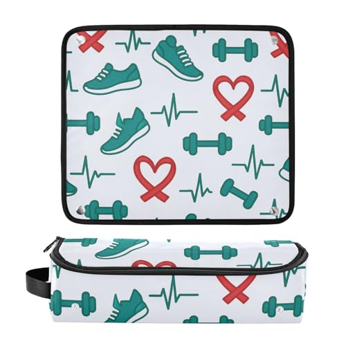 Bolsa de viaje 2 en 1 para herramientas de cabello con estera resistente al calor miniatura 3