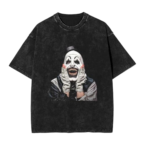 Terrifier Shirt， Street Retro T-Shirt Short Sleeved Adult Teenager