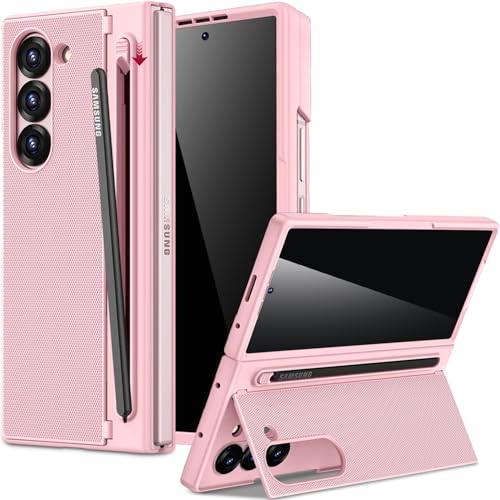 Housse anti-rayure Samsung Z Fold 6 rose pour protéger l'écran et poser