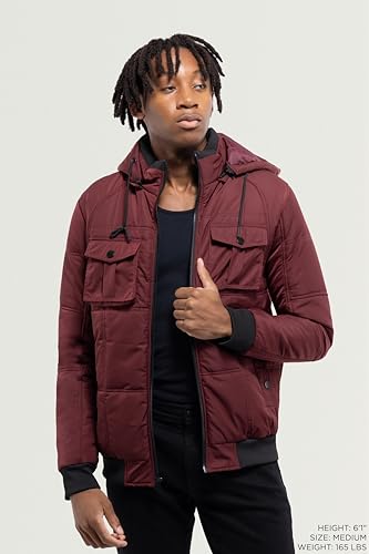Image of X RAY Mens Puffer Jacket, Warm Parka Coat for Winter, Hooded Jacket for Men Cold Weather