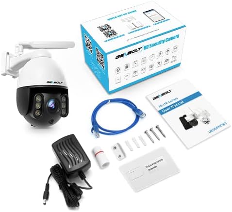 Miniatura 9 de GENBOLT Cámara de seguridad 3G4G LTE PTZ al aire libre 2.5K, zoom óptico 9X PoE CCTV Cámara de vigilancia IP con tarjeta SIM, reflector de 5MP de