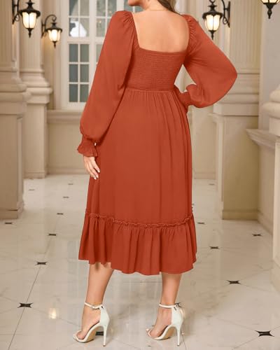 Pinup Fashion Women Plus Size Casual Puff Sleeve Sweetheart Neckline Smocked Short Summer Babydoll Cute Mini Dress2