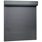 UnfadeMemory Aluminium Rollladen Rollladenpanzer Einbruchsicher Vorbaurollladen Aluminiumblech Eckiger Rollladenkasten, Gute Wärme- und Schalldämmung (80 x 100 cm, Anthrazit)
