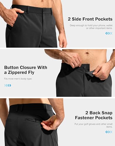 Image of G Gradual Mens Golf Pants Stretch Dress Casual Pants 30 inch /32 inch /34 inch Lightweight Work Travel Slacks for Men with 4 Pockets