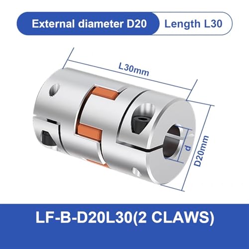 Acoplador LF elástico para motor paso a paso con conector flexible de aluminio D20L30 7
