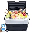 AceRide 12 Volt Refrigerator, 58QT(55L) 12V Car Fridge, Electric Cooler 12/24V DC 120-240V AC -4?~68?, 12V Freezer Removable Divider, Car Fridge For Camping, RV, Travel, Fishing, Outdoor