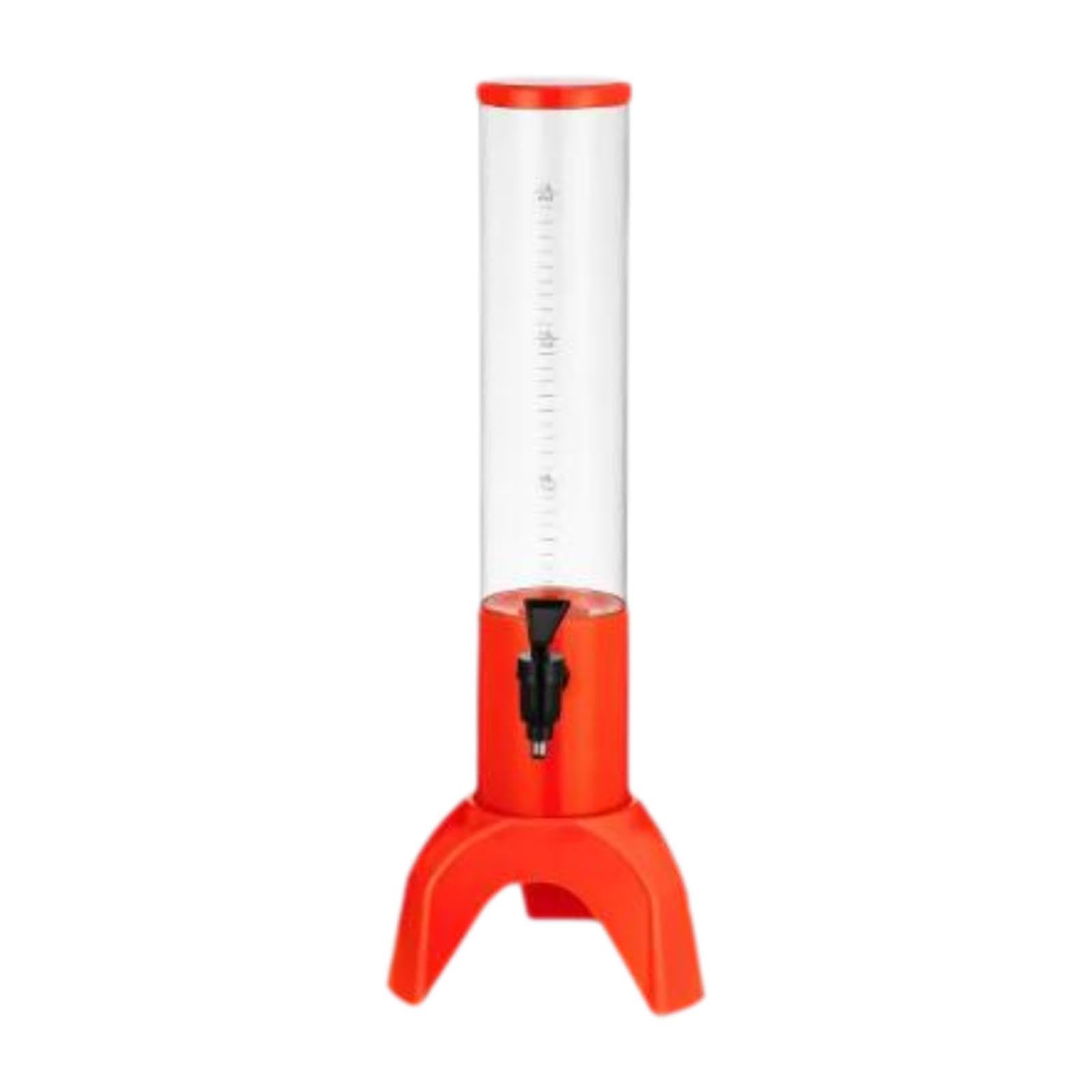 Dispensador de Bebidas Mimosa con Grifo Cerveza, Ideal para Y Fiestas en Casa, Naranja 1.5l, Individual