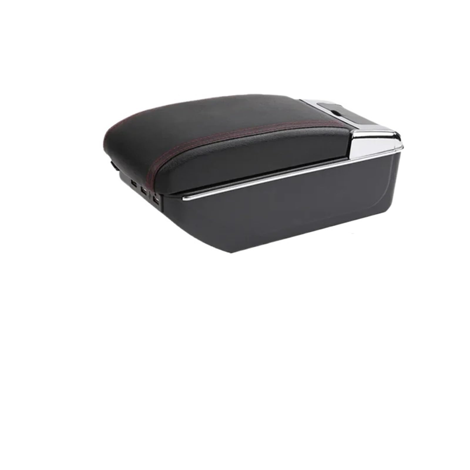Ggwqoops Car Armrests For Seat For Ibiza 6j 6L Car Armrest Retrofit Parts Storage Box Accessories Interior Details Armrest Box(D red line 7USB)