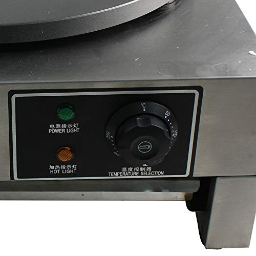 Crepesmaker, Temperatur Einstellbar 40cm Klein Edelstahl Crêpes Maker 3KW für Restaurants, Snackbars, Cafés – Bild 6