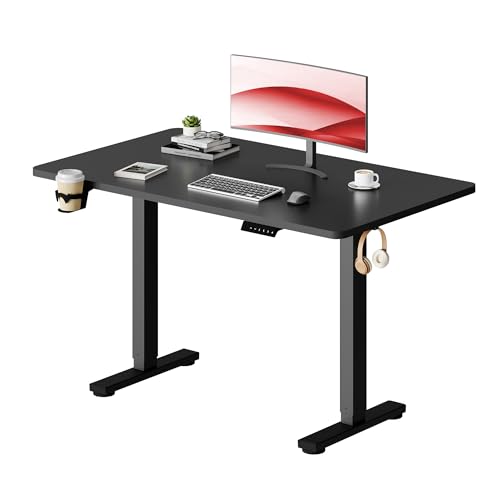 SANODESK Bureau Gaming Réglable en Hauteur Plateau Complet 110x54...