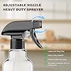 Hethyo Spray Bottles Plastic Spray Bottle for Hair Mist/Stream Heavy Duty Empty Spray Bottles for Cleaning Solutions, Plants, Cooking (16.9oz-BlackClear) #1