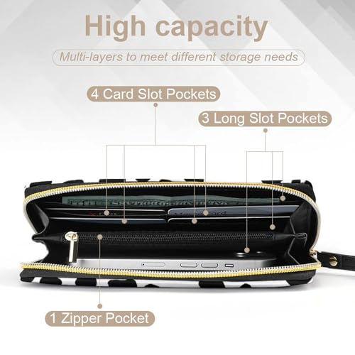 Dalmatian Dog Skin Womens PU Leather Long Purse Wallet with Card Slots Wristlet Handbags4