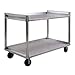 New Age 97177 Correctional Utility Cart 22"W x 41"H x 37"D with (2) Open Shelves & 1500 lbs Capacity per Shelf