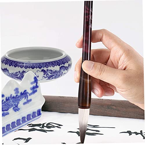 Support pinceaux design rétro chinois en céramique pour rangement de bureau - 3