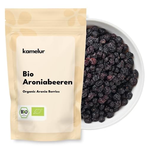 Kamelur Bio Aroniabeeren getrocknet aus EU-Landwirtschaft - 1kg - Aronia Beeren Bio ohne Zusätze